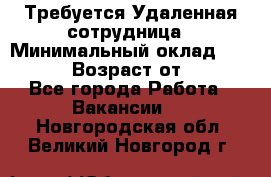 Требуется Удаленная сотрудница › Минимальный оклад ­ 97 000 › Возраст от ­ 18 - Все города Работа » Вакансии   . Новгородская обл.,Великий Новгород г.